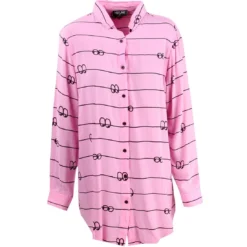 Lazy Oaf Women Eyeline Long Sleeve Shirt (pink)
