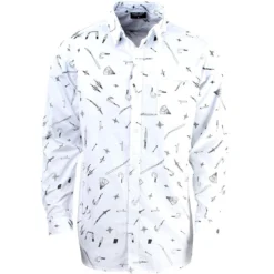 Lazy Oaf Men Ninja Weapons Long Sleeve Shirt (white)