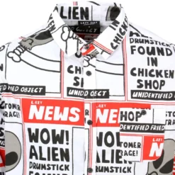 Lazy Oaf Men Wow Alien Long Sleeve Shirt (white) 7 Lazy Oaf Men Wow Alien Long Sleeve Shirt (white) -Marvia Wear Sales Store 08 20 15lazyoaf2 019