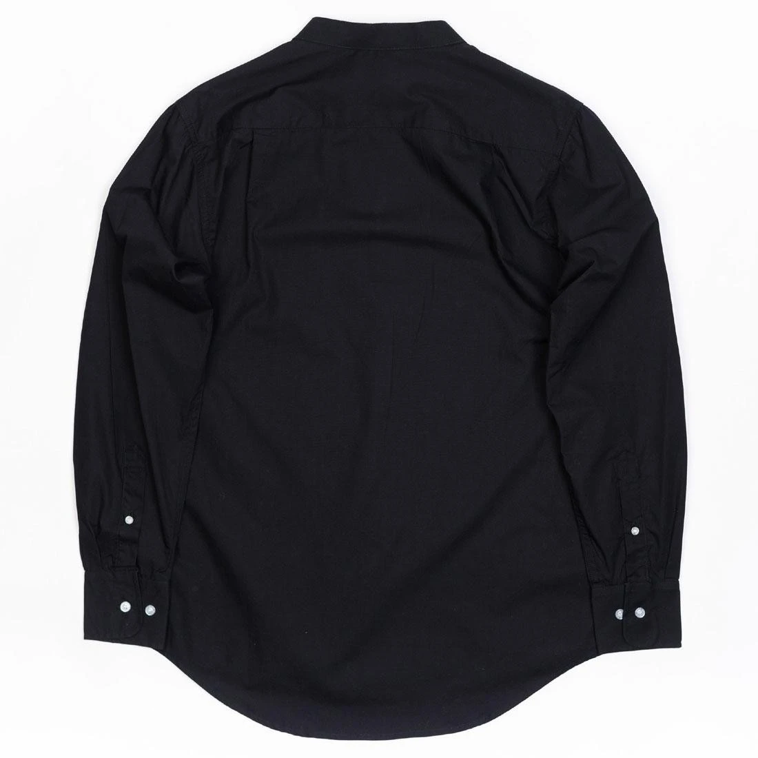 BAIT Men Mandarin Collar Button Up Shirt (black) 2 BAIT Men Mandarin Collar Button Up Shirt (black) - Image 2
