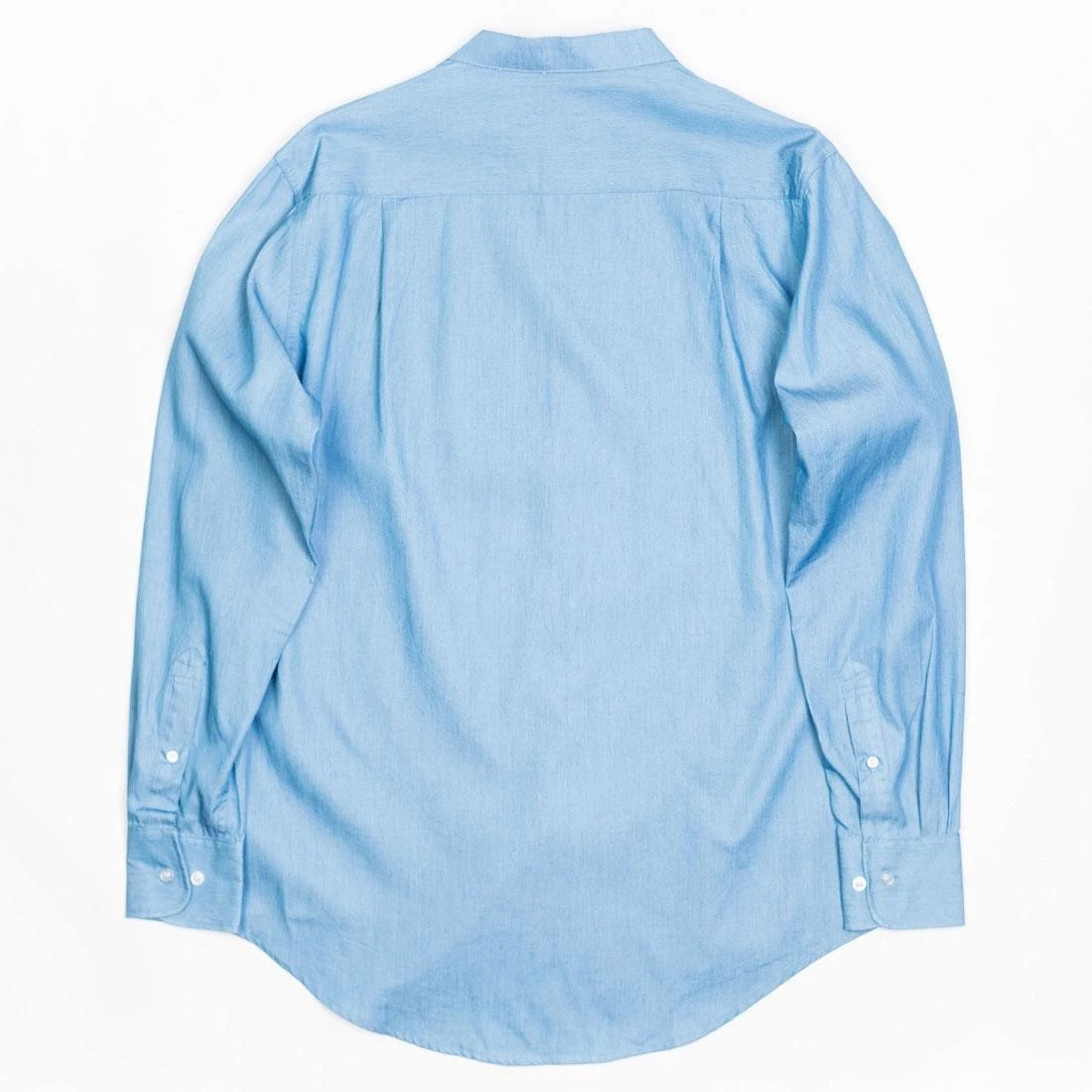 BAIT Men Mandarin Collar Button Up Shirt (light Blue) 2 BAIT Men Mandarin Collar Button Up Shirt (light Blue) - Image 2