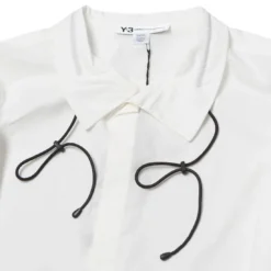 Adidas Y-3 Women Tie-Cord Shirt (white / Black) -Marvia Wear Sales Store addp0738 2