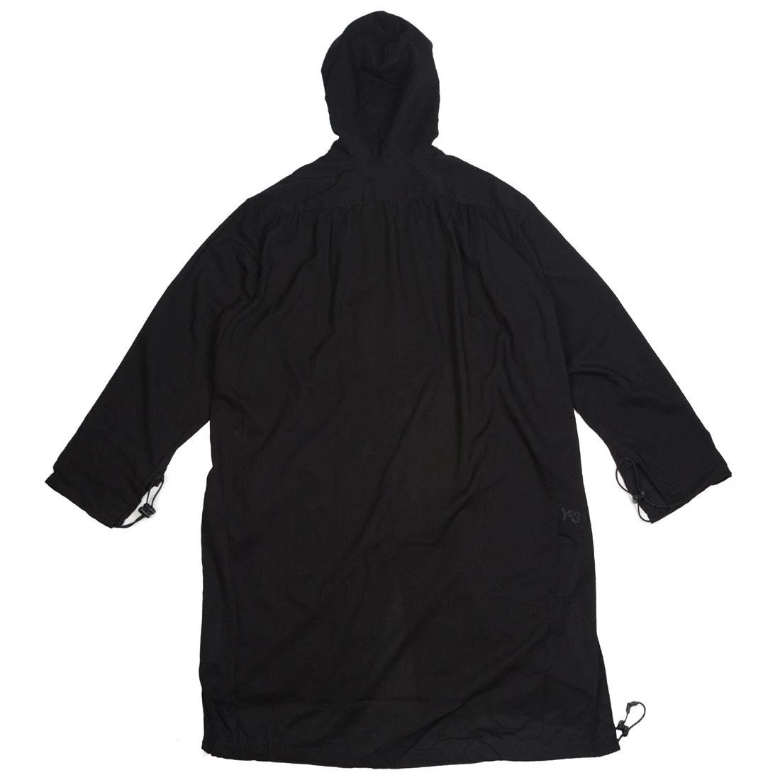 Adidas Y-3 Men Tencel Cotton Hooded Long Sleeve Shirt (black) 2 Adidas Y-3 Men Tencel Cotton Hooded Long Sleeve Shirt (black) - Image 2
