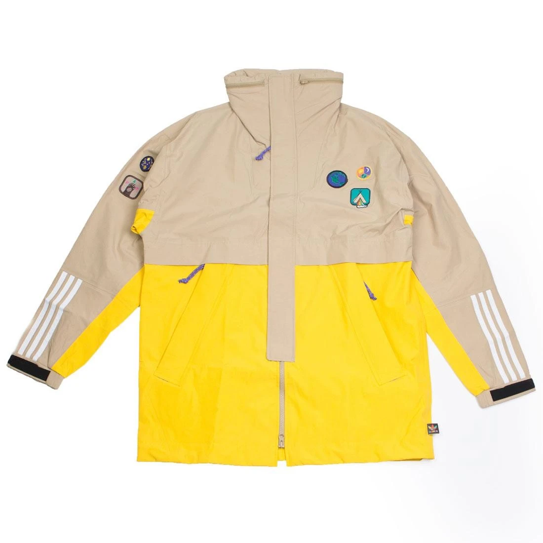 Adidas X Pharrell Williams Men Hu Hiking 3-Layer Jacket (beige / Hemp / Eqt Yellow) 1 Adidas X Pharrell Williams Men Hu Hiking 3-Layer Jacket (beige / Hemp / Eqt Yellow)