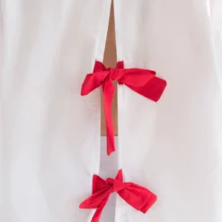 Lazy Oaf X Hello Kitty Women Bow Tie Long Sleeve Shirt (White) -Marvia Wear Sales Store andy1