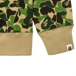 A Bathing Ape Men ABC Camo 2nd Ape Wide Pullover Hoodie (green) -Marvia Wear Sales Store ap1g80114003grn 3