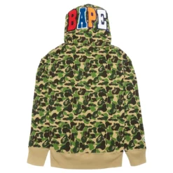 A Bathing Ape Men ABC Camo 2nd Ape Wide Pullover Hoodie (green) -Marvia Wear Sales Store ap1g80114003grn 4