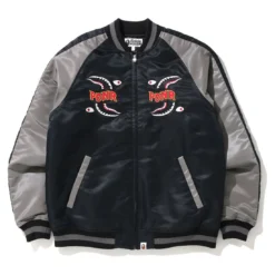 A Bathing Ape Men Shark Souvenir Jacket (black)