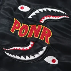 A Bathing Ape Men Shark Souvenir Jacket (black) -Marvia Wear Sales Store ap1g80140025blk 3