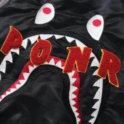 A Bathing Ape Men Shark Souvenir Jacket (black) -Marvia Wear Sales Store ap1g80140025blk 4
