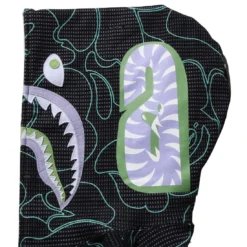 A Bathing Ape Men Text Code Camo Shark Full Zip Hoodie (black) -Marvia Wear Sales Store ap1i30115013blk xl 5