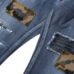 A Bathing Ape Men 1999 Type-02 1st Camo Patch Damaged Denim Pants (blue / Indigo) -Marvia Wear Sales Store ap1i30150005ing 3