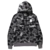A Bathing Ape Men Grid Camo Pullover Hoodie (black)