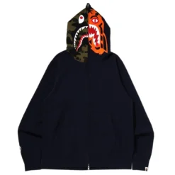 A Bathing Ape Men Crazy Face Full Zip Hoodie (navy) -Marvia Wear Sales Store ap1i80115010nvy 3