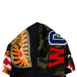 A Bathing Ape Men Crazy Face Full Zip Hoodie (navy) -Marvia Wear Sales Store ap1i80115010nvy 4