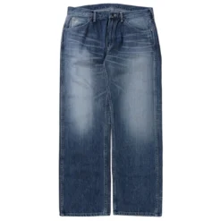 A Bathing Ape Men Ape Head Relaxed Fit Denim Pants (blue / Light Indigo)