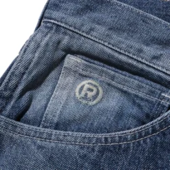 A Bathing Ape Men Ape Head Relaxed Fit Denim Pants (blue / Light Indigo) -Marvia Wear Sales Store ap1i80150001lig 3