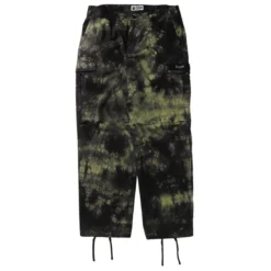 A Bathing Ape Men Tie Dye Relaxed Fit 6 Pocket Pants (black)