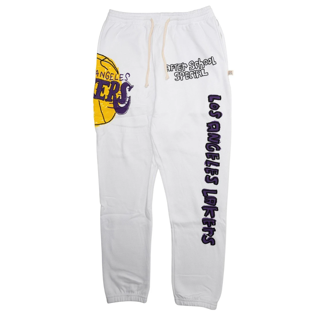 After School Special X NBA Men Lakers Doodle Sweatpants (white) 1 After School Special X NBA Men Lakers Doodle Sweatpants (white)