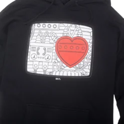 BAIT X Astro Boy Men Heart Hoody (black) -Marvia Wear Sales Store baabhearthdyblk 2