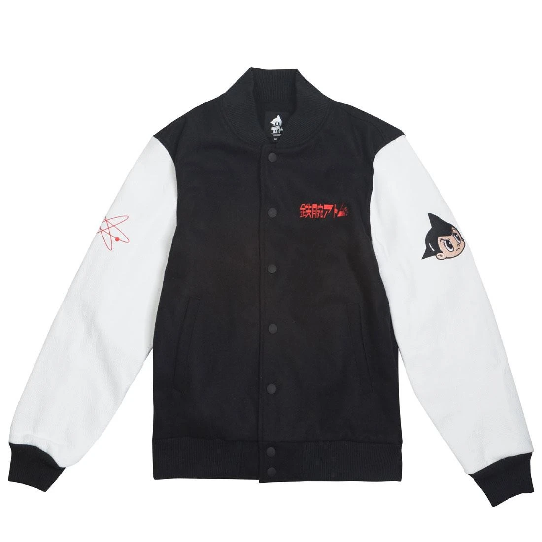 BAIT X Astro Boy Men Step Varsity Jacket (black / White)