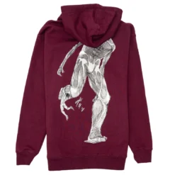 BAIT X Attack On Titan Men Colossal Titan Hoody (burgundy) 6 BAIT X Attack On Titan Men Colossal Titan Hoody (burgundy) -Marvia Wear Sales Store baaotcoloshdybu 3