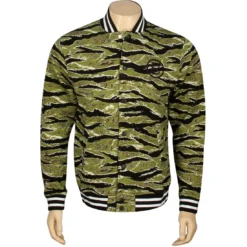 BAIT Basics Baseball Jacket (camo / Tiger Camo / Black)