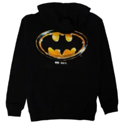 BAIT X Batman Men Batman Gold Logo Hoody (black) -Marvia Wear Sales Store babatgoldlohdbk 3