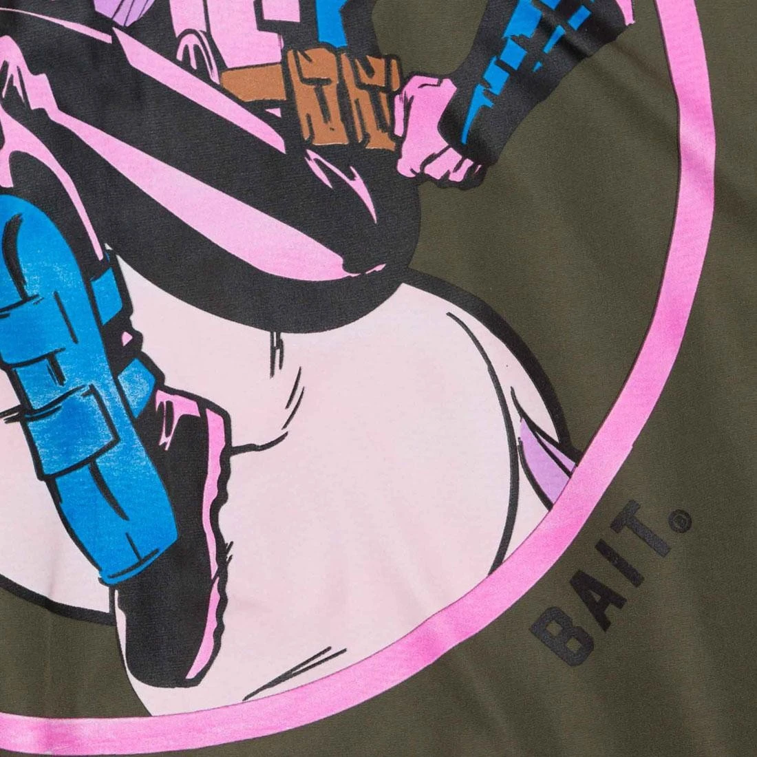 BAIT X Marvel Men Deadpool Unicorn Lightweight Jacket (green / Army) 4 BAIT X Marvel Men Deadpool Unicorn Lightweight Jacket (green / Army) - Image 4