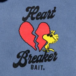 BAIT X Snoopy Men Heart Breaker Hoody (blue / Slate) -Marvia Wear Sales Store bahrtbrkhdyblu 3