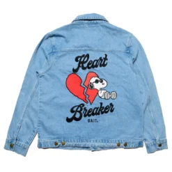 BAIT X Snoopy Mens Heartbreaker Denim Jacket (blue / Denim) -Marvia Wear Sales Store bahrtjckdenim 5