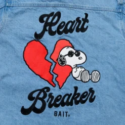 BAIT X Snoopy Mens Heartbreaker Denim Jacket (blue / Denim) -Marvia Wear Sales Store bahrtjckdenim 6