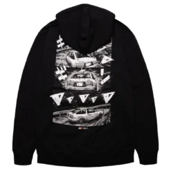 BAIT X Initial D Men How To Drift Hoody (black) -Marvia Wear Sales Store baini2h2drbkhd 3