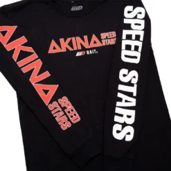 BAIT X Initial D Men Akina Speed Stars Long Sleeve Tee (black) -Marvia Wear Sales Store bainidakinalsbk 5
