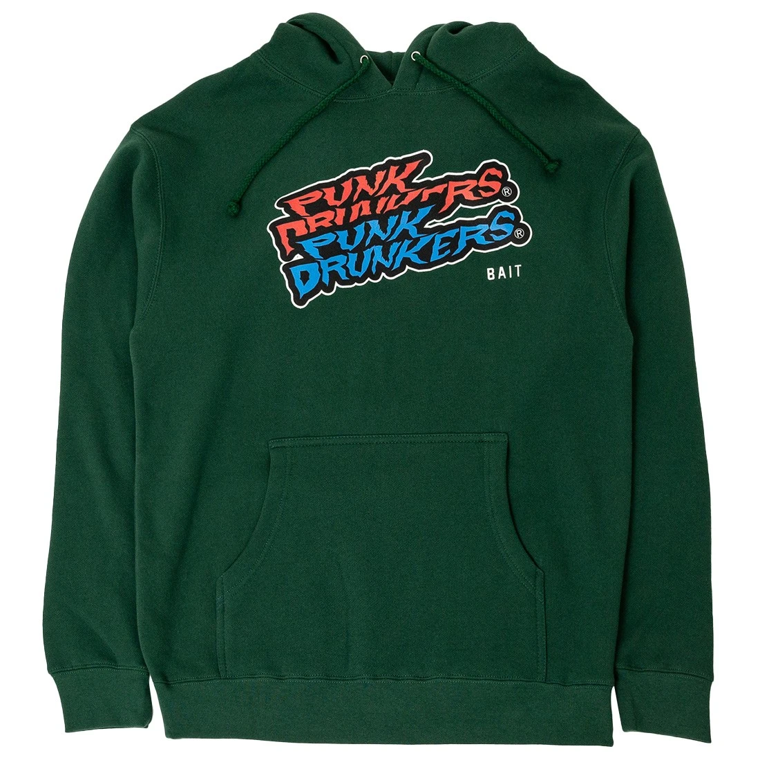 BAIT X Punk Drunkers Men Skateboard Hoody (green) 1 BAIT X Punk Drunkers Men Skateboard Hoody (green)