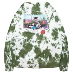 BAIT X Space Jam A New Legacy Men Bugs Dribble Hoody (green / Tie Dye)