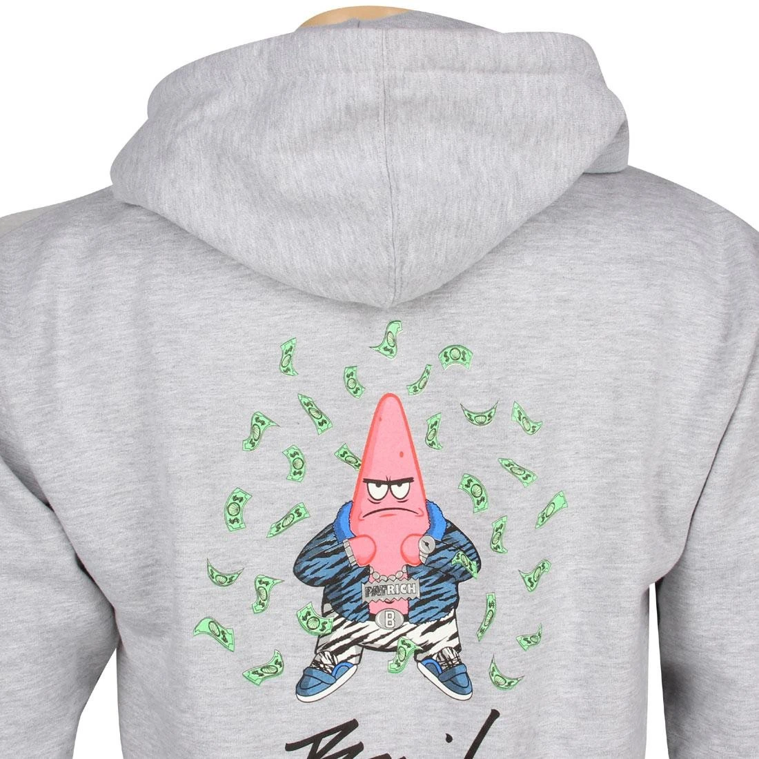 BAIT X SpongeBob Patrick Zip Hoody (gray / Heather) 4 BAIT X SpongeBob Patrick Zip Hoody (gray / Heather) - Image 4