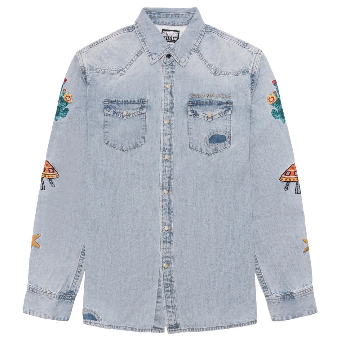Billionaire Boys Club Men Hillside Long Sleeve Shirt (blue / Denim) 1 Billionaire Boys Club Men Hillside Long Sleeve Shirt (blue / Denim)
