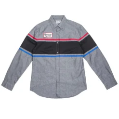 Billionaire Boys Club Men Service Bay Long Sleeve Woven Shirt (gray / Chambray)