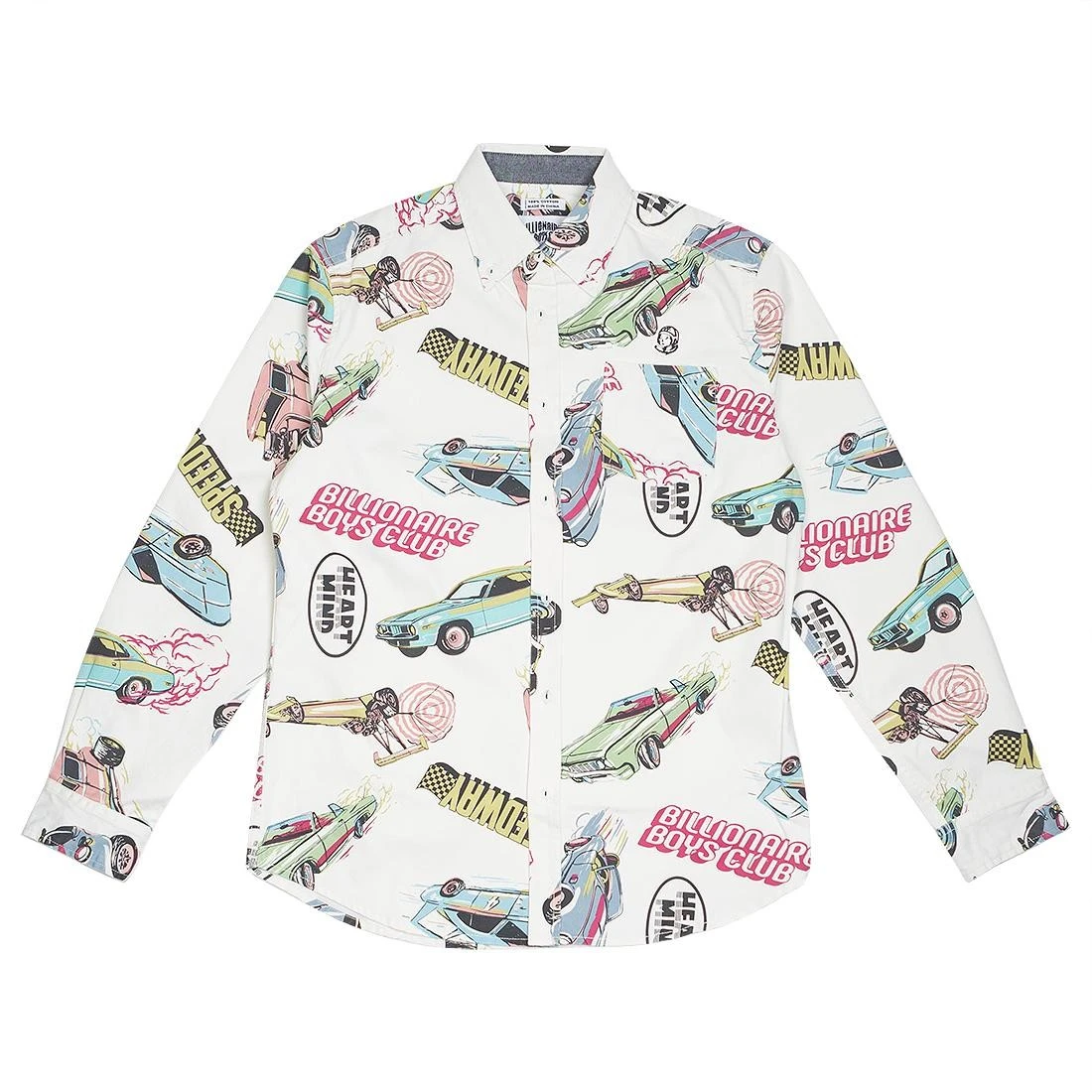 Billionaire Boys Club Men Burnout Woven Long Sleeve Shirt (white) 1 Billionaire Boys Club Men Burnout Woven Long Sleeve Shirt (white)