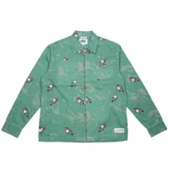 Billionaire Boys Club Men Space Woven Shirt (green)
