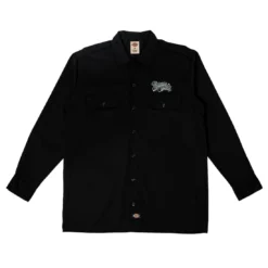 Dickies X Estevan Oriol Men Signature Twill Long Sleeve Work Shirt (black)