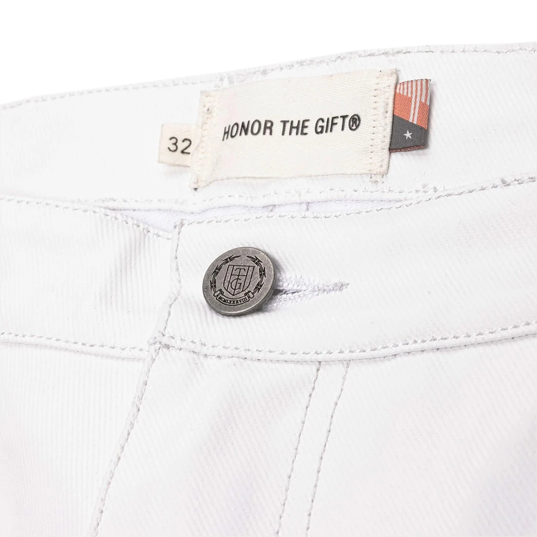Honor The Gift Men Wax Denim Pants (white) 2 Honor The Gift Men Wax Denim Pants (white) - Image 2