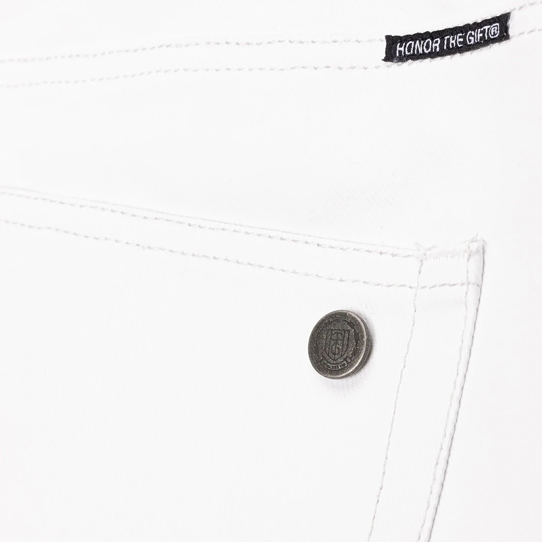 Honor The Gift Men Wax Denim Pants (white) 4 Honor The Gift Men Wax Denim Pants (white) - Image 4
