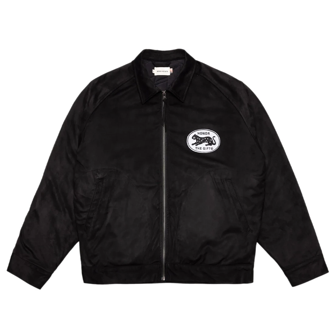 Honor The Gift Men Suede Band Jacket (black) 1 Honor The Gift Men Suede Band Jacket (black)