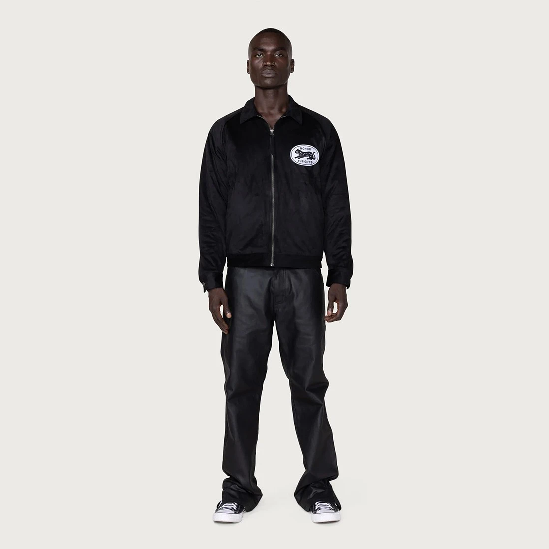 Honor The Gift Men Suede Band Jacket (black) 6 Honor The Gift Men Suede Band Jacket (black) - Image 6