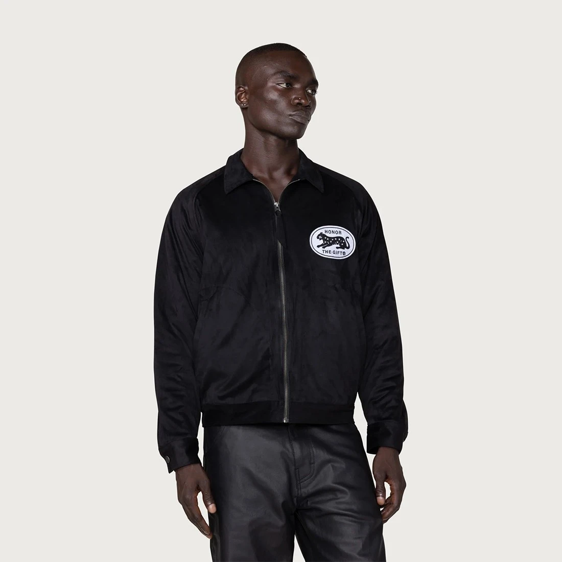 Honor The Gift Men Suede Band Jacket (black) 7 Honor The Gift Men Suede Band Jacket (black) - Image 7