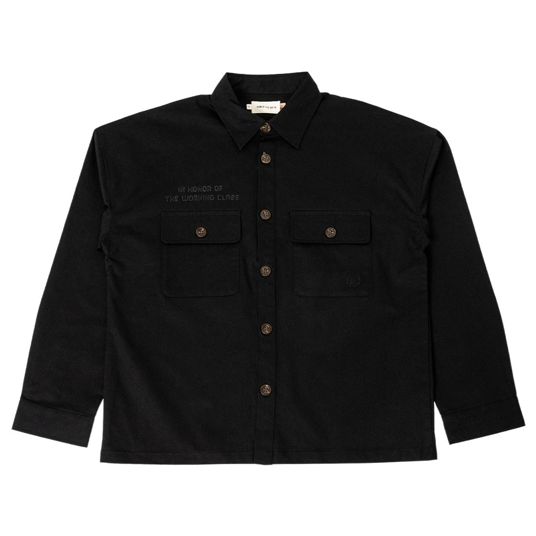 Honor The Gift Men Long Sleeve Working Class Shirt (black) 1 Honor The Gift Men Long Sleeve Working Class Shirt (black)