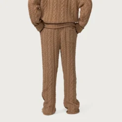Honor The Gift Men Cable Knit Pants (brown / Tan) -Marvia Wear Sales Store hghtg220315tan 7