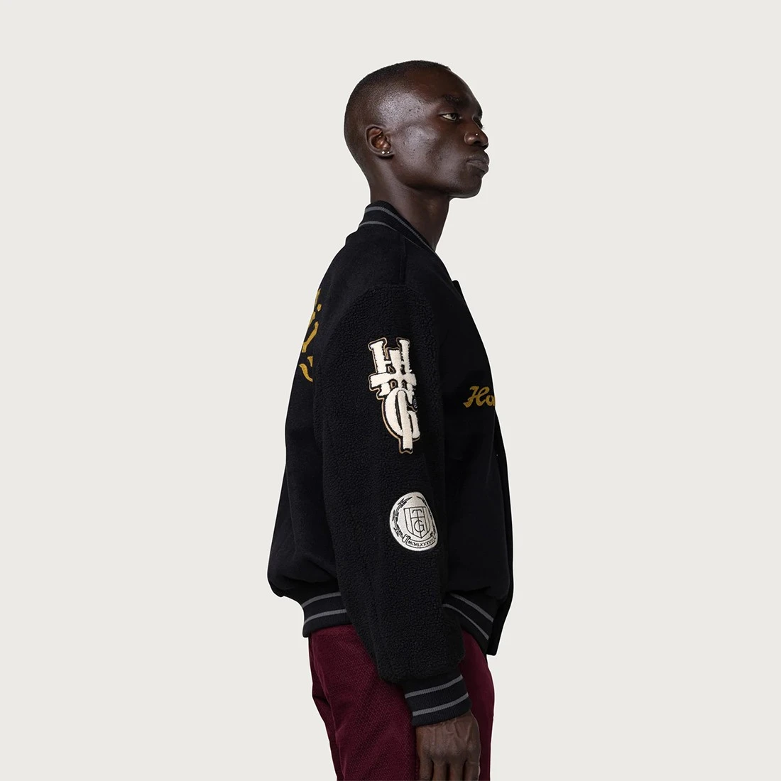 Honor The Gift Men Letterman Jacket (black) 9 Honor The Gift Men Letterman Jacket (black) - Image 9